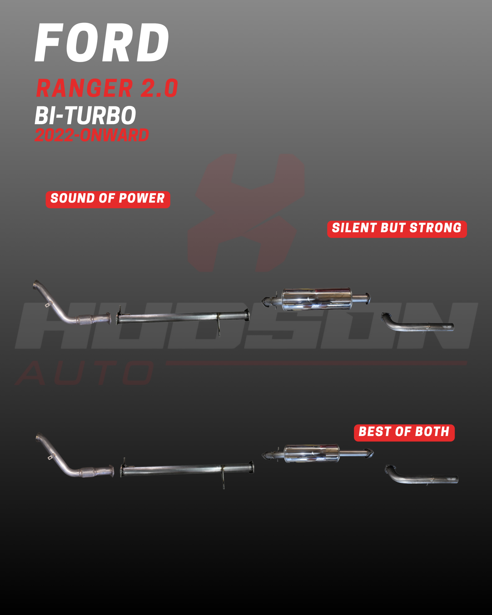 Ford Ranger 2.0 Bi-Turbo Exhaust Upgrade - Hudson Auto Port Elizabeth
